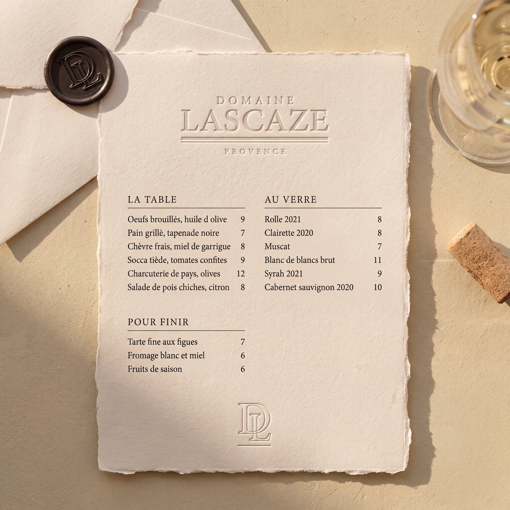 Identité visuelle Domaine Lascaze, vin et spiritueux, visuel 6